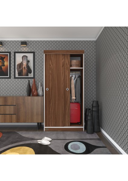 Kenzlife gardırop sürgülü kapaklı kapılı karanfil090 cvz gardolap dolap
