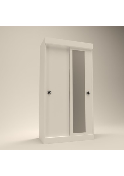 Kenzlife gardırop sürgülü kapaklı kapılı karanfil090 byz aynalı gardolap dolap