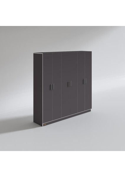 Kenzlife gardırop 6 kapaklı kapılı anemon 180*180*42 gri gardolap dolap fiyatları