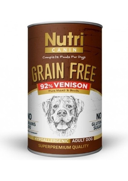 Geyik Etli Patatesli Tahılsız Yetişkin Köpek Konservesi 400 gr