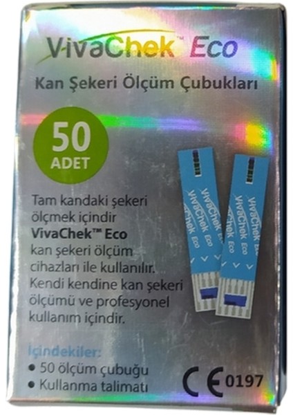 1 Kutu Vivachek Eko Test Çubuğu (50 Adet Strip)