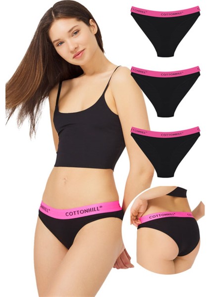 Pamuklu Basic Kadın Bikini Külot 3'lü Paket - 2
