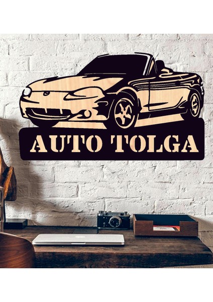 Kişiye Özel Araba Car Galeri Temalı Ahşap Duvar Tablo