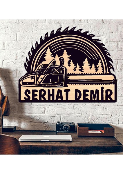 Kişiye Özel Ormancı Temalı Ahşap Duvar Tablo fiyatları
