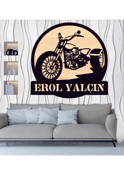 Kişiye Özel Üç Teker Motosiklet Temalı Ahşap Duvar Tablo fiyatları