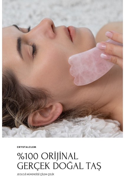 Pembe Kuvars Melek Gua Sha Doğal Taş Yüz Masaj Aleti fiyatları