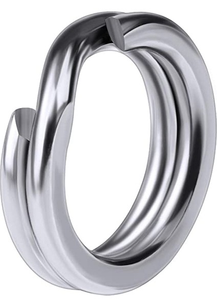 6 Mm,No:4-20 kg Çeker, 40 Adet Paslanmaz Çelik Nikel Kaplamalı Split Ring-Halka