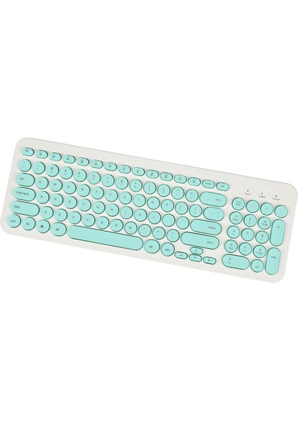 Ince Klavye Multimedya Kablolu USB 96 Anahtar Ofis Klavyesi Açık Yeşil (Yurt Dışından)