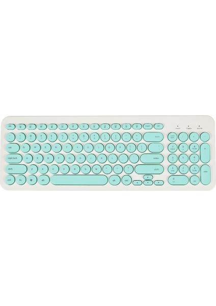 Ince Klavye Multimedya Kablolu USB 96 Anahtar Ofis Klavyesi Açık Yeşil (Yurt Dışından)