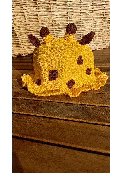 Handmade Zürafa Desenli Kadın Şapkası, %100 Pamuk modelleri