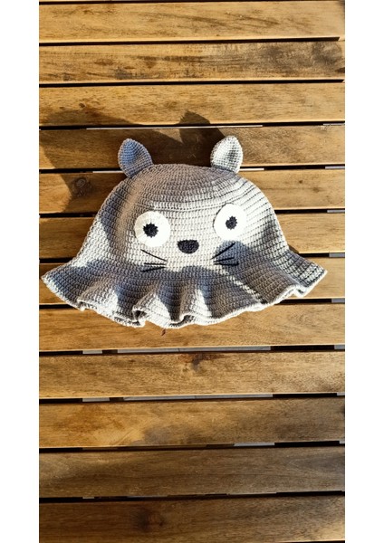 Handmade Totoro Desenli Kadın Şapkası, %100 Pamuk