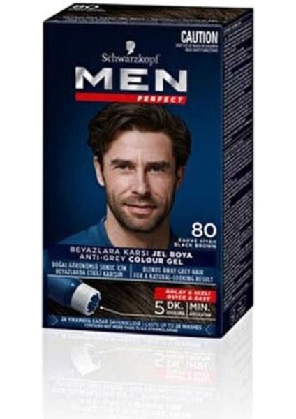Men Perfect Erkek Saç Boyası 80 Kahve Siyah 3 Adet (Yeni Ambalaj) fiyatları