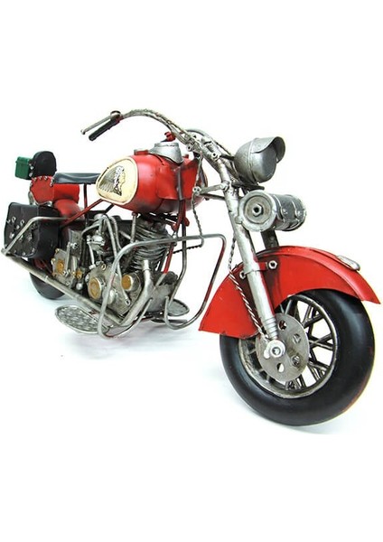 Dekoratif Metal Motosiklet Kırmızı