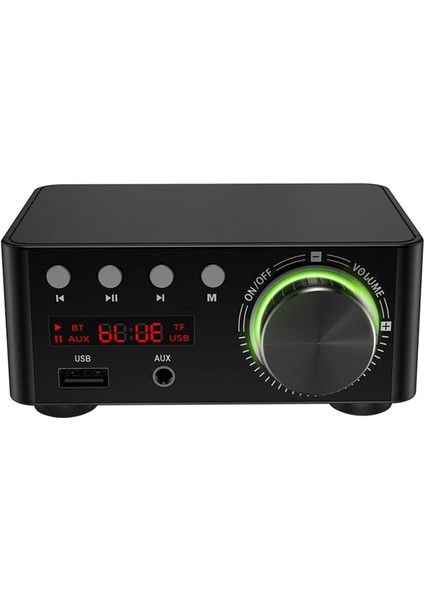 Güçlü Mini 100W Bluetooth 5.0 Güç Amplifikatörü 2.0 Kanal Siyah (Yurt Dışından)