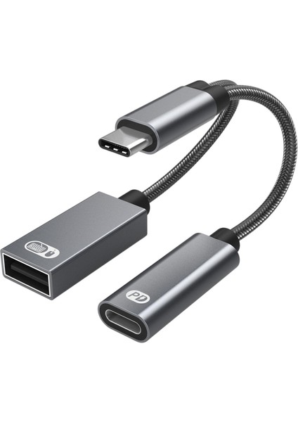 Klavye Usb2.0 Adaptörü Otg Dönüştürücü Gri (Yurt Dışından)