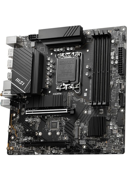 Msı Pro B760M-A Wıfı Ddr4 Soket 1700 Ddr4 5333(OC) Pcı-E ,m.2 Usb3.2 Hdmı,dp 1x 2.5g Lan wı-Fı 6e Matx fırsatları