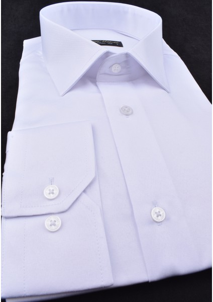 Mikro Saten Slimfit Gömlek/beyaz/l