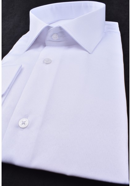 Mikro Saten Slimfit Gömlek/beyaz/l