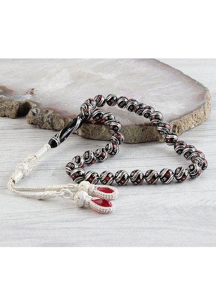 Çeşmi Bülbül Işlemeli Kazaz Püsküllü Erzurum Oltu Taşı Tesbih fiyatları