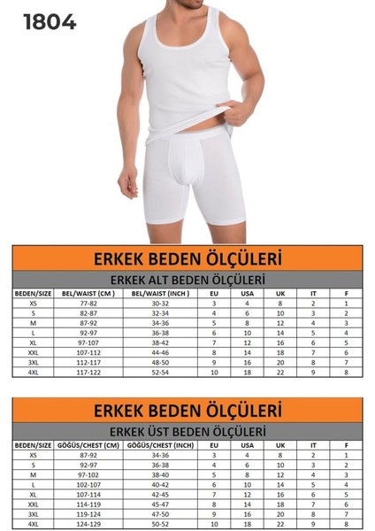 Alt-Üst Takım Penye Süprem Erkek Atlet ve Uzun Boxer 1804