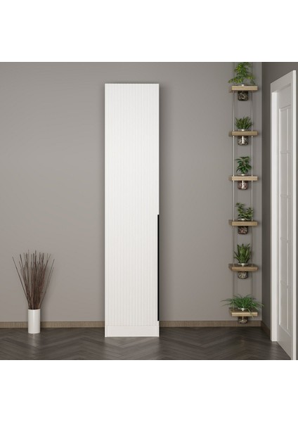 Kale 210 cm 1 Kapaklı 1b Raf Portmanto Beyaz Mebran Çizgili Beyaz fiyatları