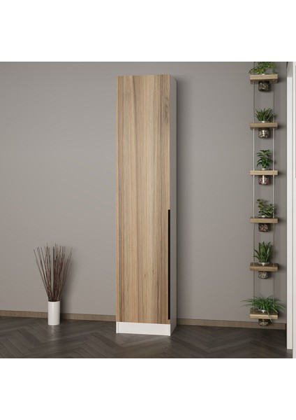 Kale 210 cm 1 Kapaklı 1b Raf Portmanto Beyaz Dore Plus