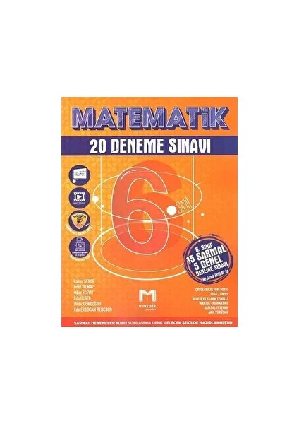 Mozaik Yayınları 6. Sınıf Matematik 20 Deneme