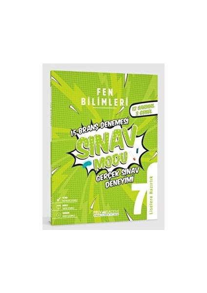 7. Sınıf Fen Bilgisi Branş Denemesi Pruva Akademi
