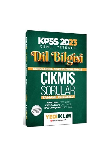2023 KPPS Dil Bilgisi Konularına Göre Tamamı Çözümlü Çıkmış Sorular