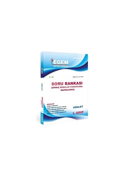 1. Sınıf Adalet Soru Bankası (C107-1)