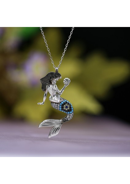 Deniz Kızı Gümüş Kolye