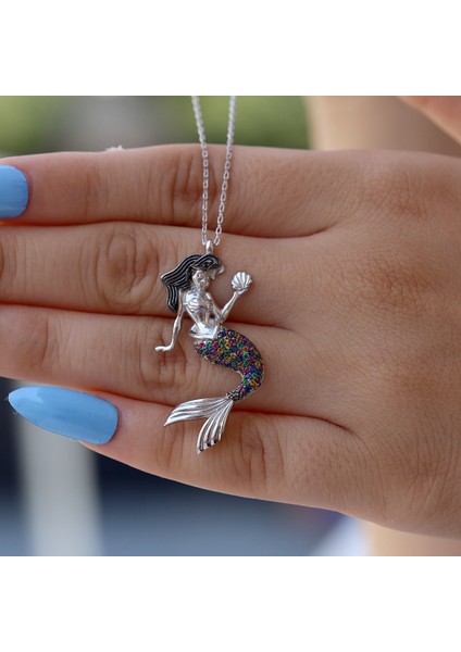 Deniz Kızı Gümüş Kolye