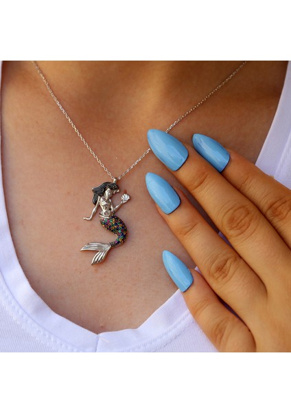 Deniz Kızı Gümüş Kolye indirimleri