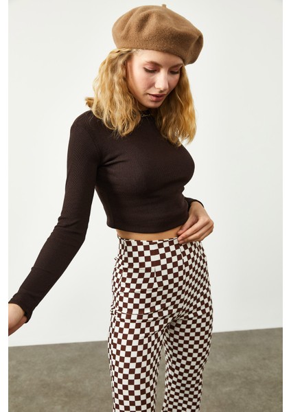 Kahverengi Zincir Detaylı Kaşkorse Bluz 2KXK2-45721-18 indirimleri