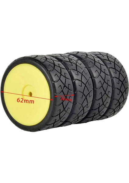 4pcs 1:10 Wltoys Için Kauçuk Lastik Yarış Araba 144001 124018 124019 Rc Araba Sarı indirimleri