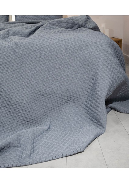 Malea Lacivert Çift Kişilik Yatak Örtüsü 230x250 2 Yastık 50x70 5006 fiyatları