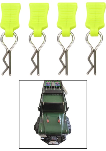 4 Adet R 1/8 1/5 Bracket Rc Araç Işık Yeşil modelleri