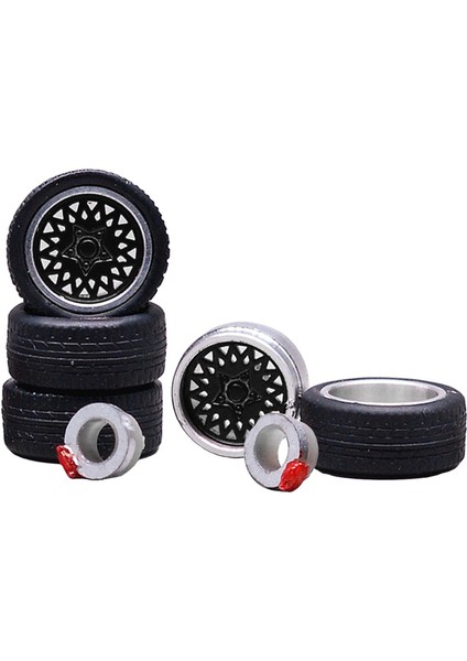 4pcs 1:64 Alaşım Tekerlekleri Rms Hub Araba Aksesuar Için Fren