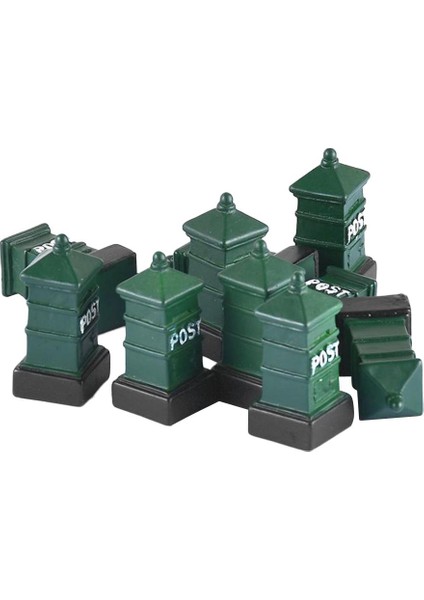 10 Adet Reçine Postbox Minyatür Peri Bahçesi Ev Dekorasyonu Dıy(Yurt Dışından)