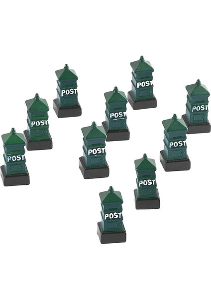 10 Adet Reçine Postbox Minyatür Peri Bahçesi Ev Dekorasyonu Dıy(Yurt Dışından)