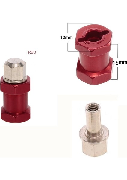 12MM Tekerlek Göbeği Hex 15MM Hub Uzatma Birleştirici 1/10 Rc Arabalar Eksenel SCX10 indirimleri