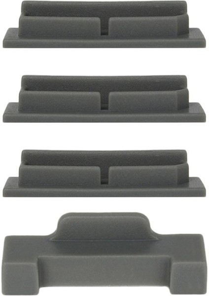 4pcs/pil ve Gövde Gri Için Toz Geçirmez Silikon Ayarlayın