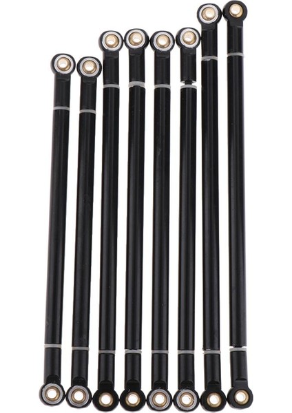 8pcs Siyah Çekme Çubukları 1/10 Eksenel SCX10 Rc Prıger Için Uç Direksiyon Bağlantıları