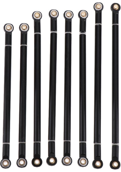 8pcs Siyah Çekme Çubukları 1/10 Eksenel SCX10 Rc Prıger Için Uç Direksiyon Bağlantıları fırsatları