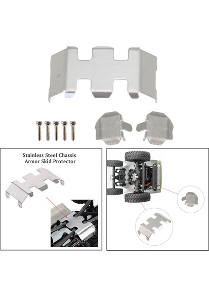 1/24 Eksenel SCX24 90081 Paletli Için Rc Kızak Plakası modelleri