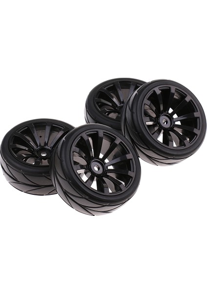 1/10 Rc Araba Siyah Kauçuk Lastik Lastikleri Değiştirmeler Için 12MM Altı