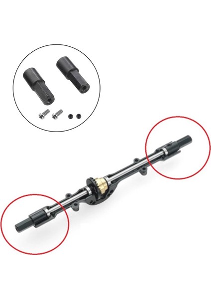 Wpl Için 2x 2x Metal Tekerlek Aks Mil Kupası D12C14 C24 Q62 Parçaları Için