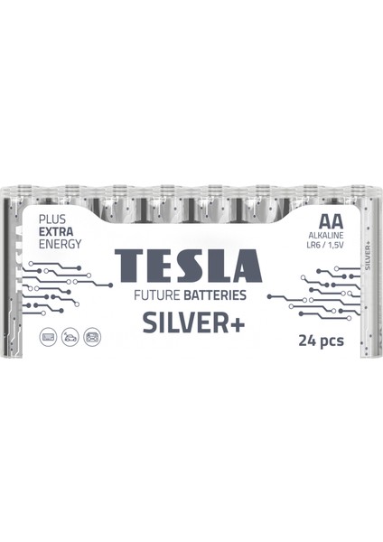 Silver+ Serisi  AA Alkalin Pil (Kalem Pil) Geleceğin Pilleri