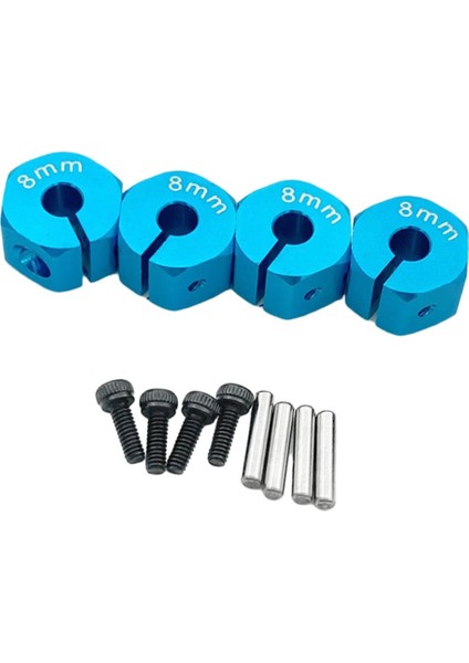 4pcs Rc Araba Altıgen Tekerleği Hubs SCX10 Için Yükseltme Parçaları CC01 Rc Araba Aksesuarları 8mm Mavi (Yurt Dışından) fiyatları