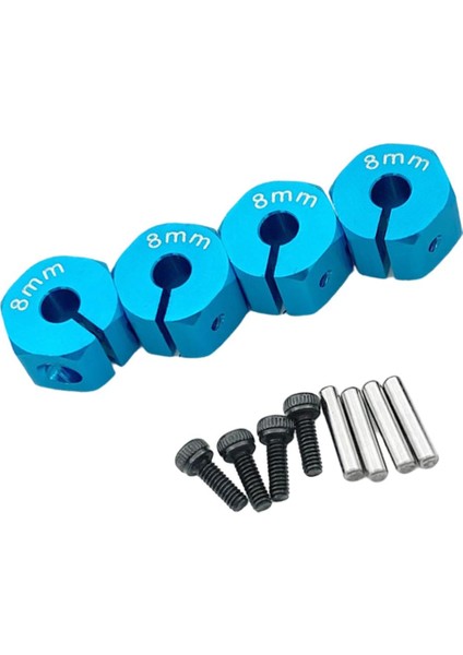 4pcs Rc Araba Altıgen Tekerleği Hubs SCX10 Için Yükseltme Parçaları CC01 Rc Araba Aksesuarları 8mm Mavi (Yurt Dışından) fırsatları